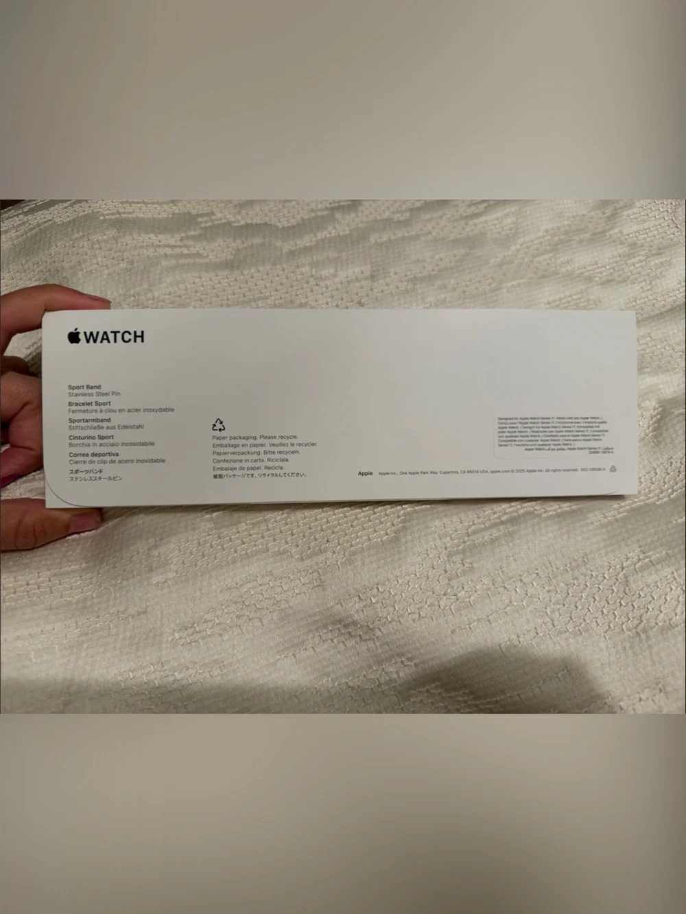 Apple Watch Sport Band White/Silver